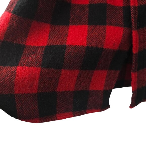 Towncraft Buffalo Plaid Shacket READ Shirt Jacket Mens L Vintage 80s Wool Blend - Picture 5 of 16